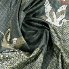 Slate Moss Semi Tussar Saree