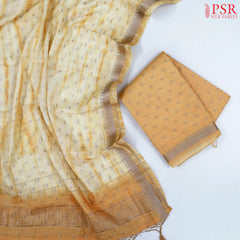Pulp Yellow Assam Silk Dress Material