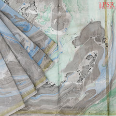 Grey  Silk Cotton Saree