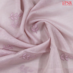 Pastel Pink Organza Embroidery Saree