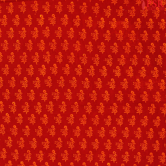 Rust Red Cotton Print Running Material