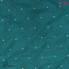 Teal & Taupe Grey Tussar Kadi Saree