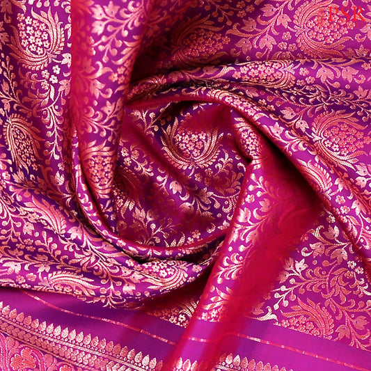 Boysenberry Purple Kanchipuram Silk Saree