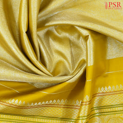 Tuscany Yellow Kanchipuram Jacquard Tissue Silk Saree