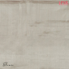 Silver Beige Kanchipuram Silk Saree