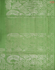 Asparagus Green Jute Soft Silk Saree