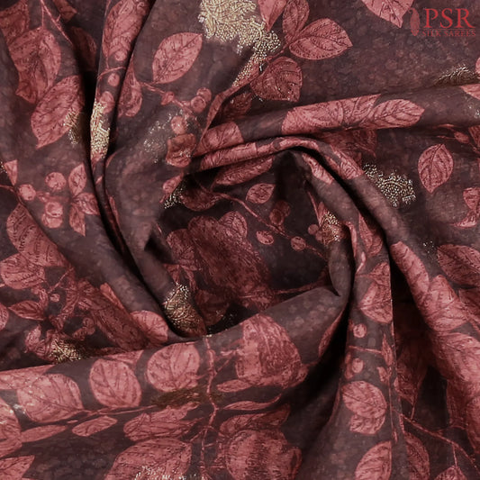 Dark Maroon Bamboo Silk Sarees