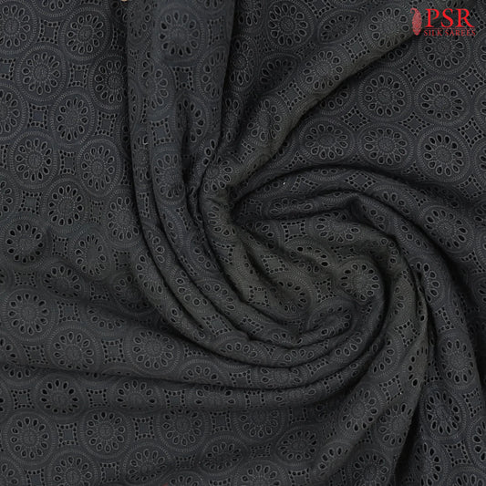 Shadow Black Hacoba Embroidery Running Material