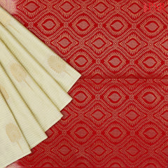 Cream Beige Soft Art Silk Saree