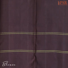 Amber Yellow & Brown Kanchipuram Silk Saree