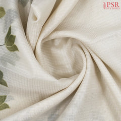 Floral Beige Kota Saree