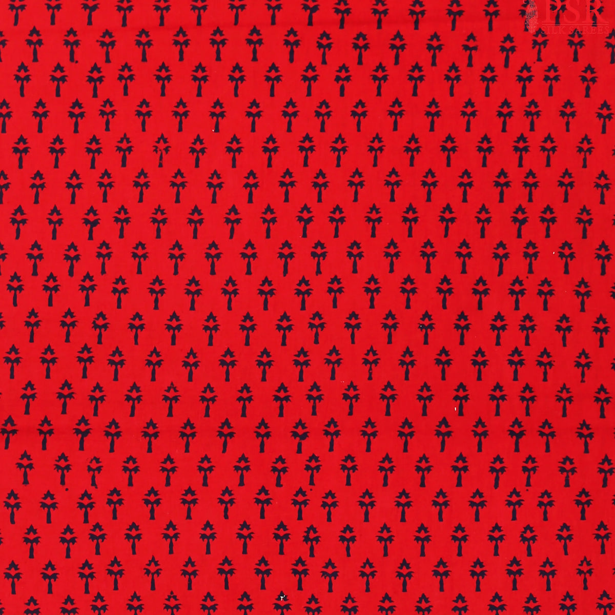 Red Cotton Print Running Material