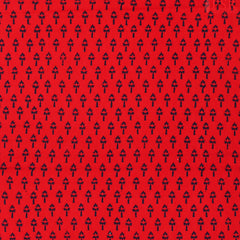 Red Cotton Print Running Material