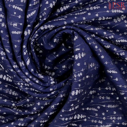 Navy Blue Georgette Saree