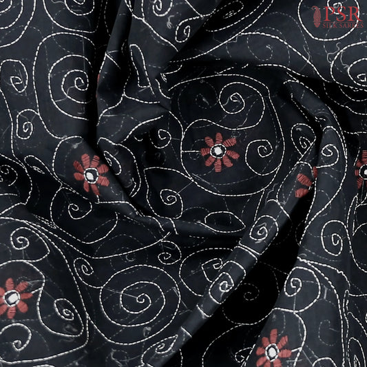 Black Bengal Cotton Saree