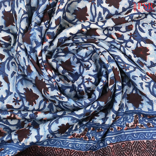 Indigo Blue Modal Silk Saree