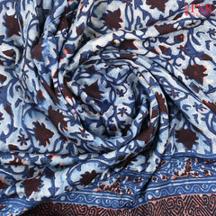 Indigo Blue Modal Silk Saree