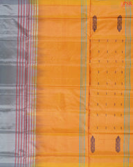 Steel Grey Vazhainaar Silk Saree