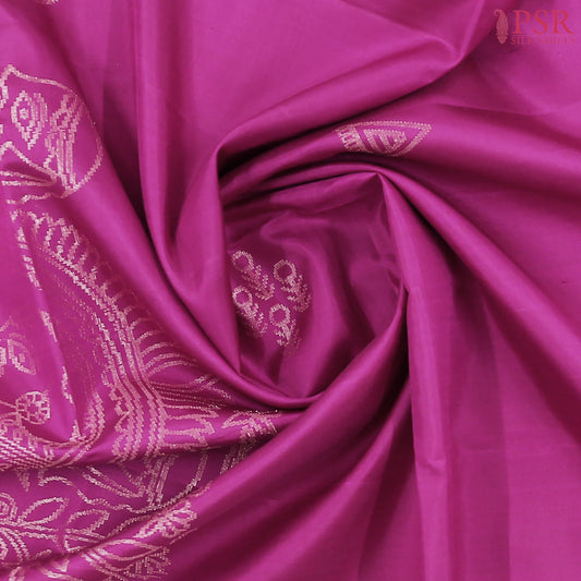 Dark Magenta Soft Silk Saree