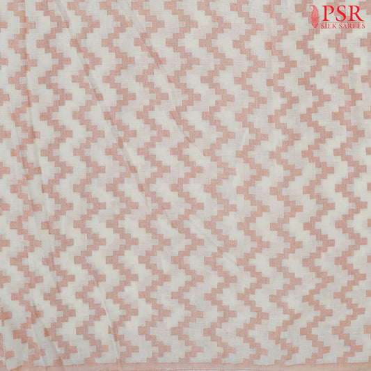 Off White Cotton Dobby Running Material