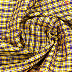 Yellow & Indigo Kanchipuram Silk Saree