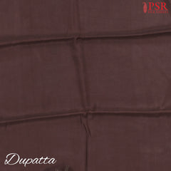 Rosewood Brown Semi Dupion Dress Material