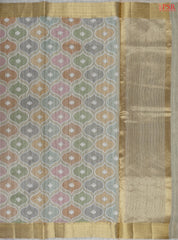 Beige Semi Dupion Saree