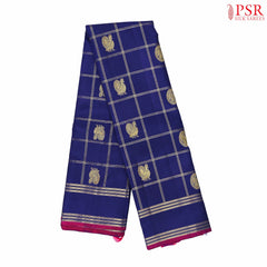 Dark Blue Kanchipuram Silk Saree