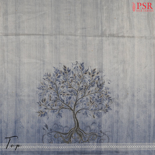 Steel Blue Tissue Dress Material