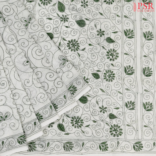 White Bengal Cotton Saree