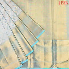 Tissue Blue Kanchipuram Silk Saree