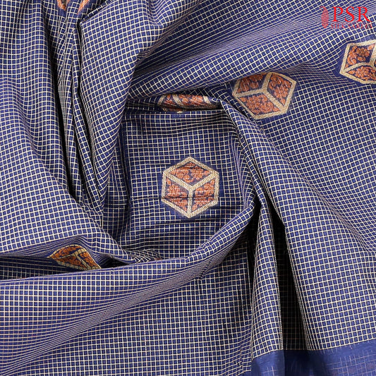 Dark Blue Kovai Cotton Saree