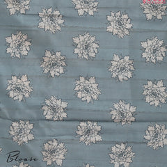 Steel Grey Semi Tussar Saree
