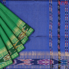 Emerald Green Ikkat Tussar Saree