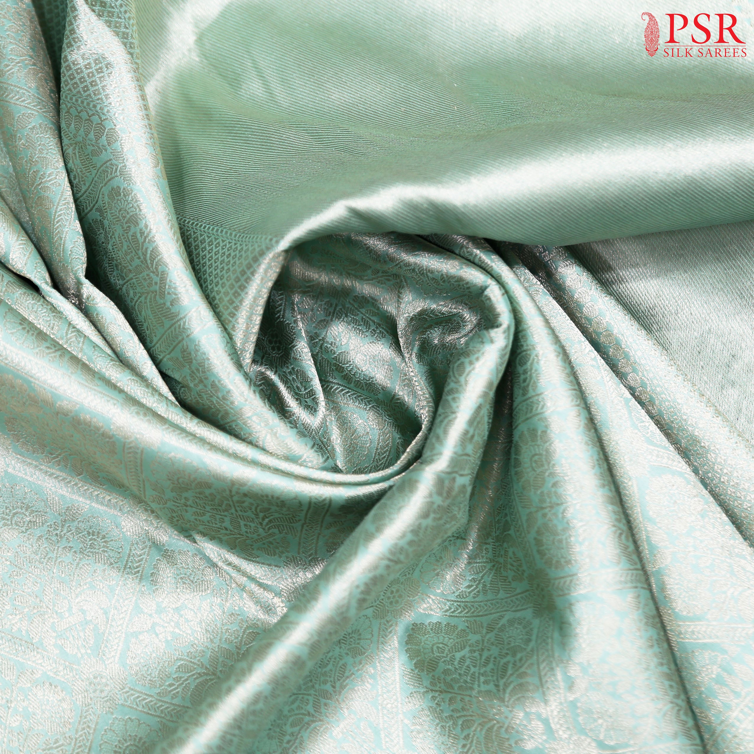 Mint Green Banarasi Silk