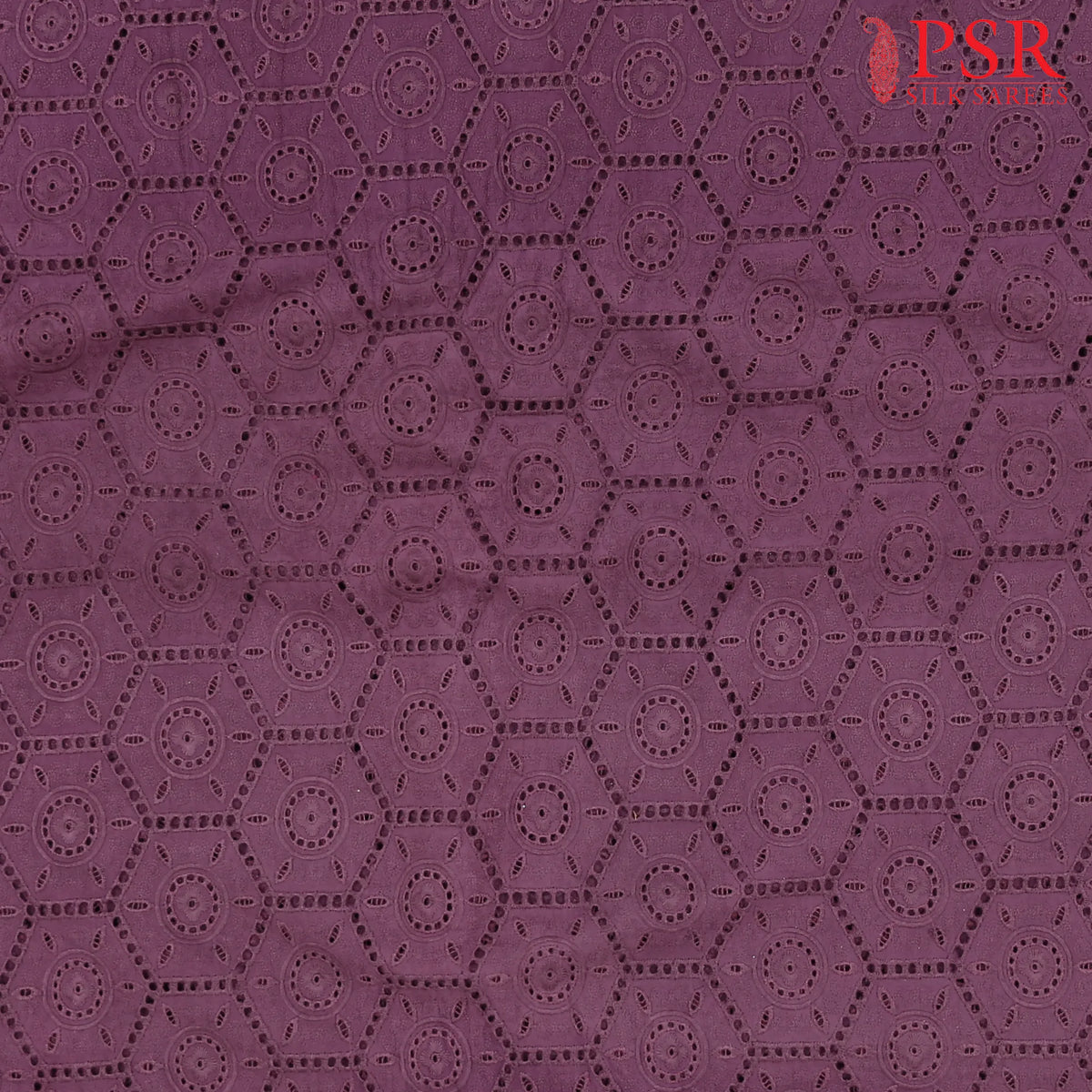 Jam Purple Hacoba Embroidery Running Material