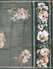 Zoffany Green Printed Tissue Saree
