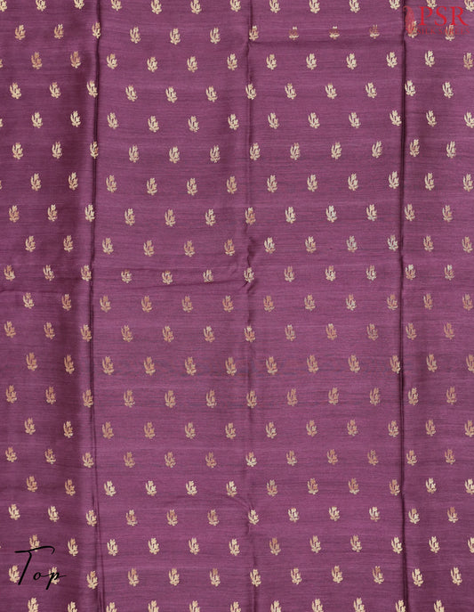 Dark Jam Purple Tussar Silk Dress Material