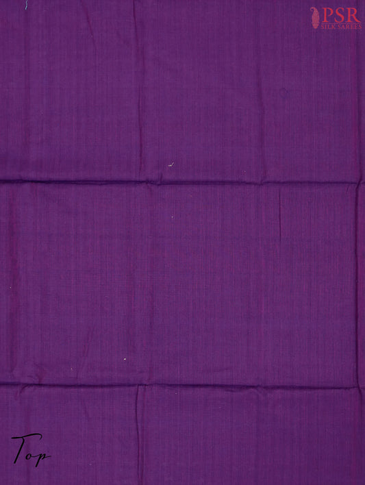 Dark Magenta Purple Mangalagiri Silk Cotton Dress Material