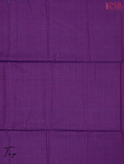 Dark Magenta Purple Mangalagiri Silk Cotton Dress Material