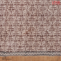 Sepia Beige Mangalagiri Cotton Saree