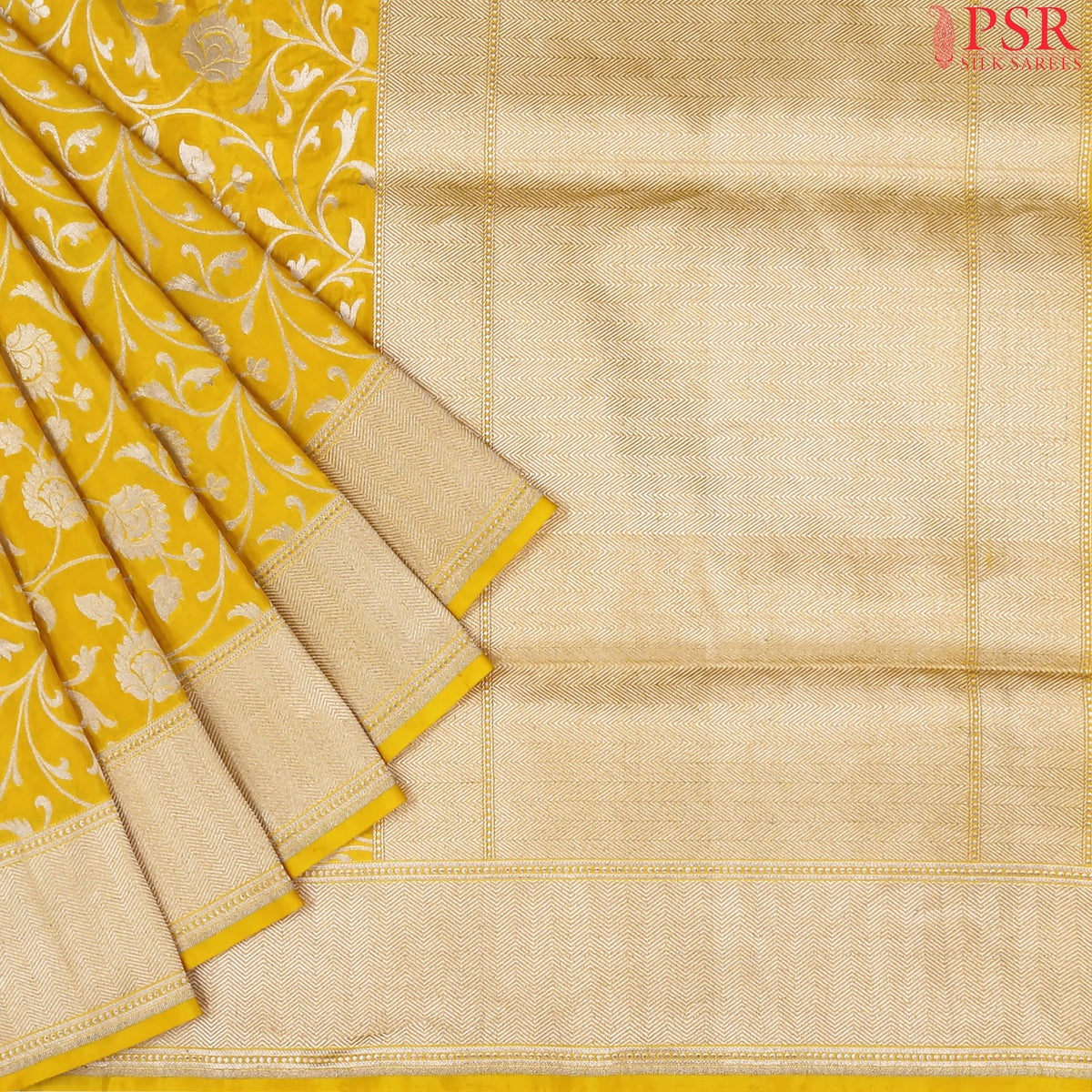 Yellow Banaras Silk Saree