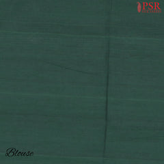 Dark Green Byloom Cotton Saree