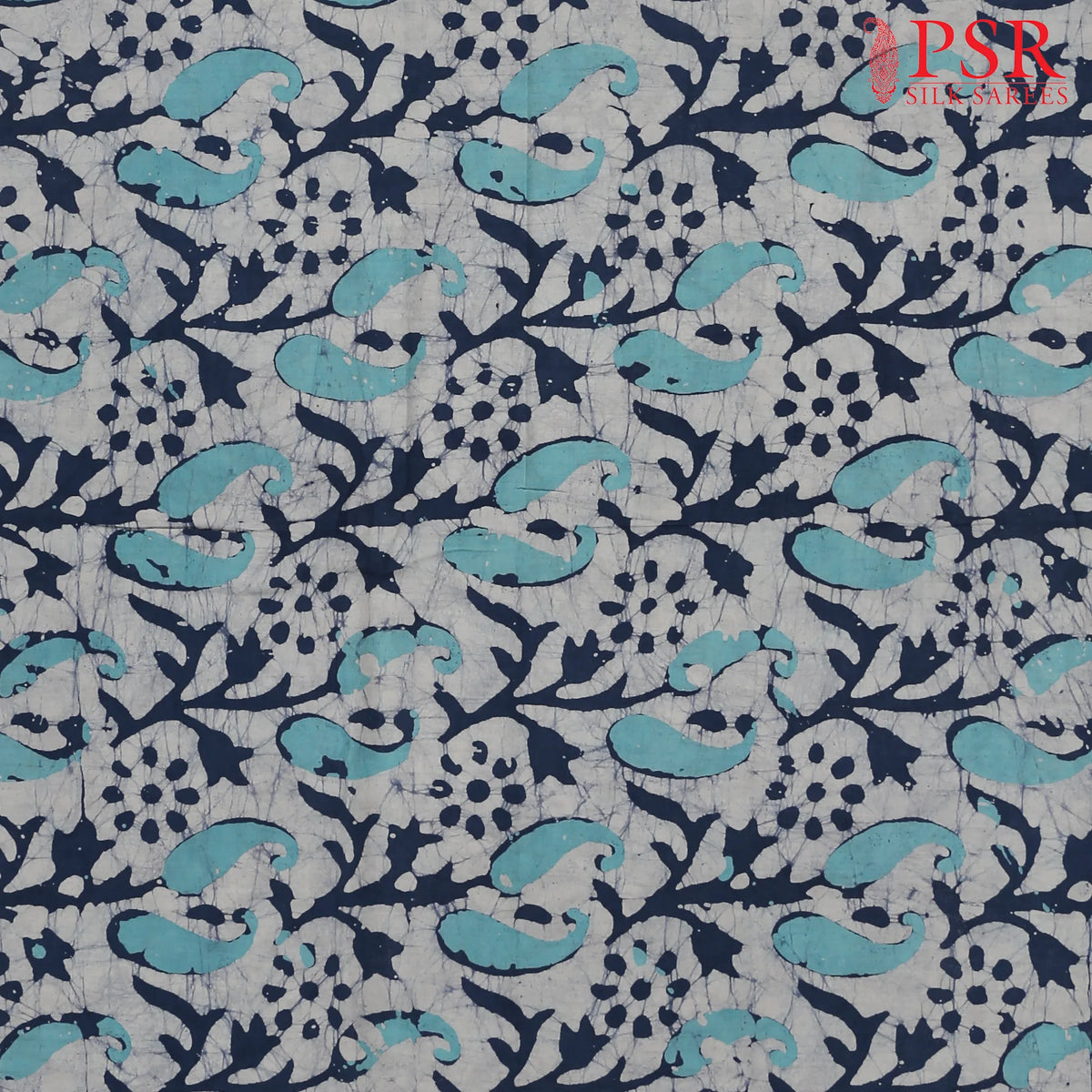 Blue & Turquoise Batik Print Running Material