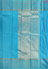 Cerulean Blue Kanchipuram Silk Saree