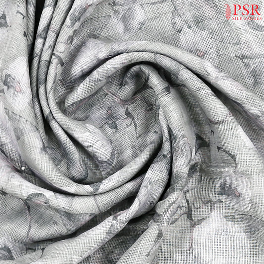 Cloud Grey Kota Saree
