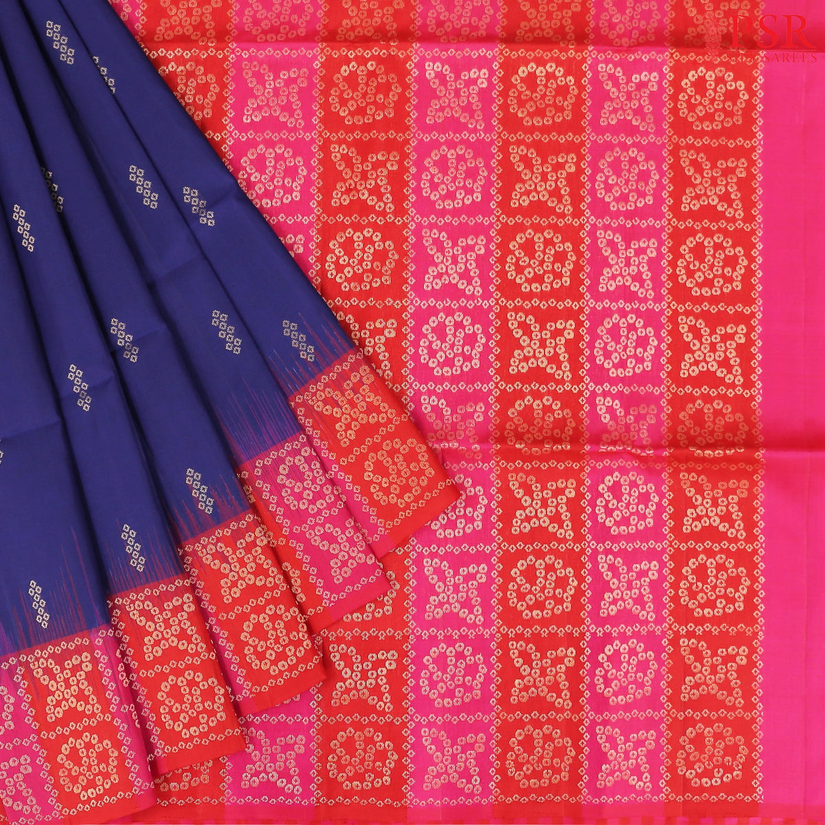 Berry Blue Soft Silk Saree