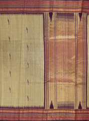 Chickoo Ghicha Kadhi Tussar Silk Saree