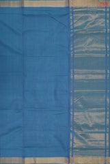 Dark Cerulean Mangalagiri Cotton Saree