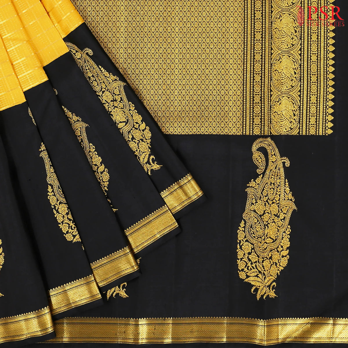 Tuscany Yellow Kanchipuram Silk Saree